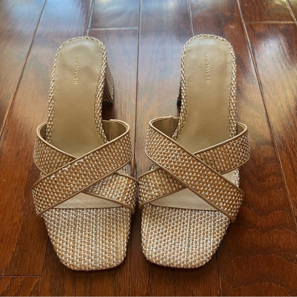 Ann Taylor Women's Tan Woven Sandals